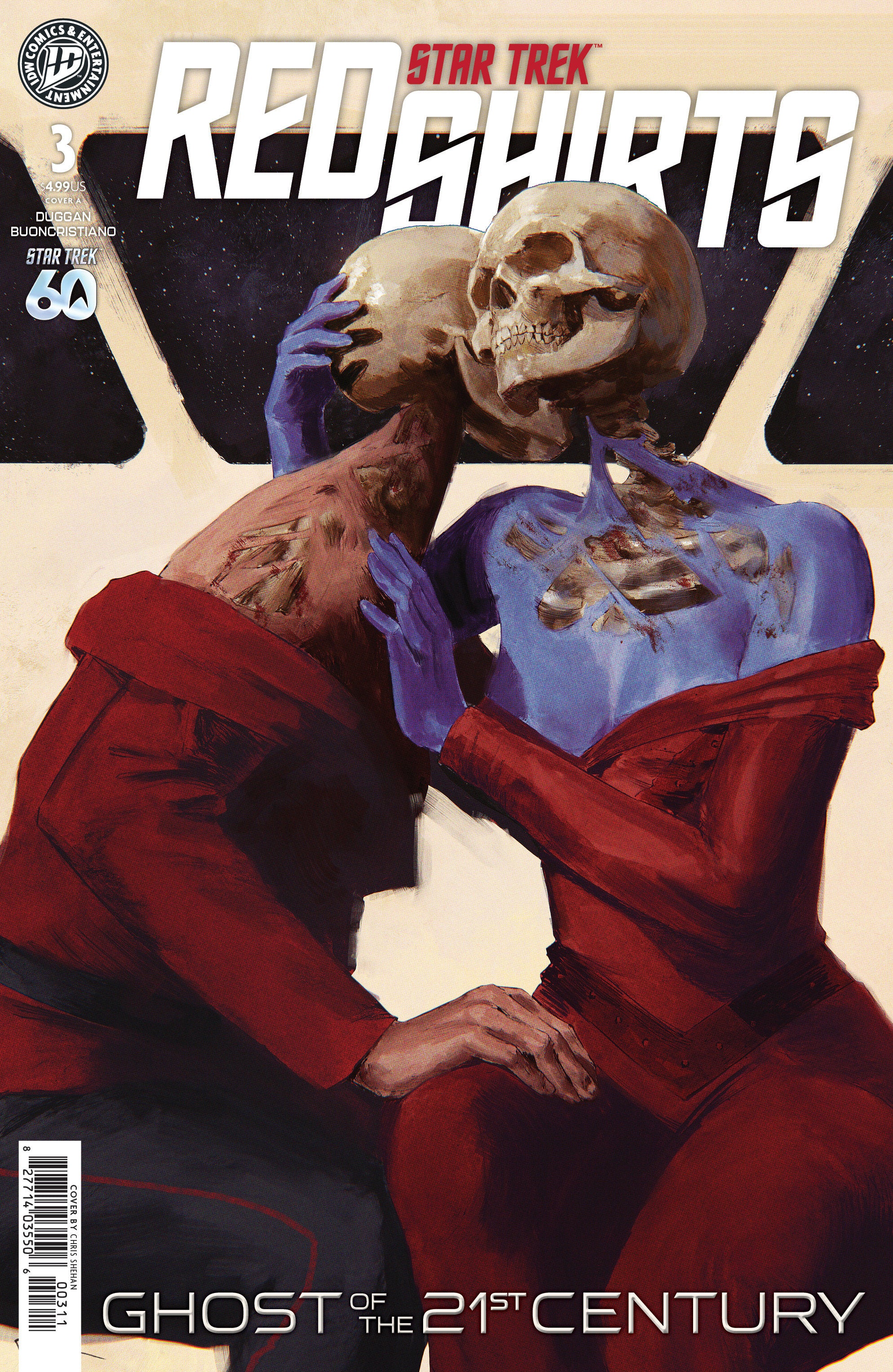 STAR TREK: RED SHIRTS--GHOST OF THE 21ST CENTURY #3 COVER A (SHEHAN)