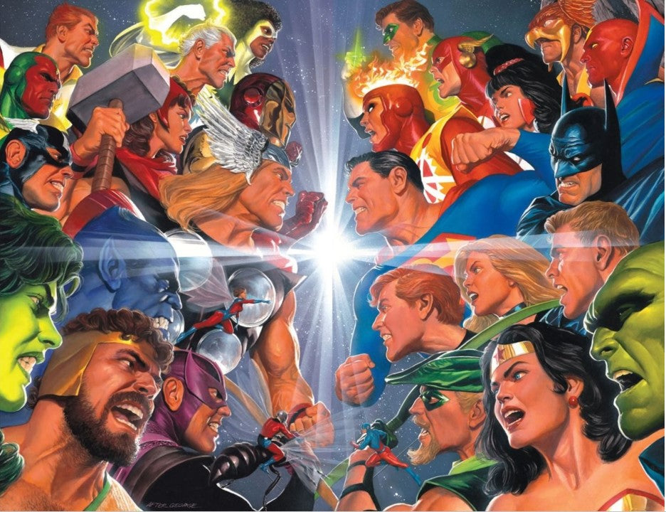 ALEX ROSS 2-PART CONNECTING SET: AVENGERS JLA #3-4 FACSIMILE EDITIONS