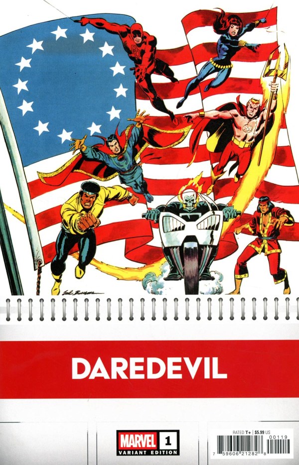 DAREDEVIL #1 1:50 SAL BUSCEMA BICENTENNIAL CALENDAR HIDDEN GEM VARIANT