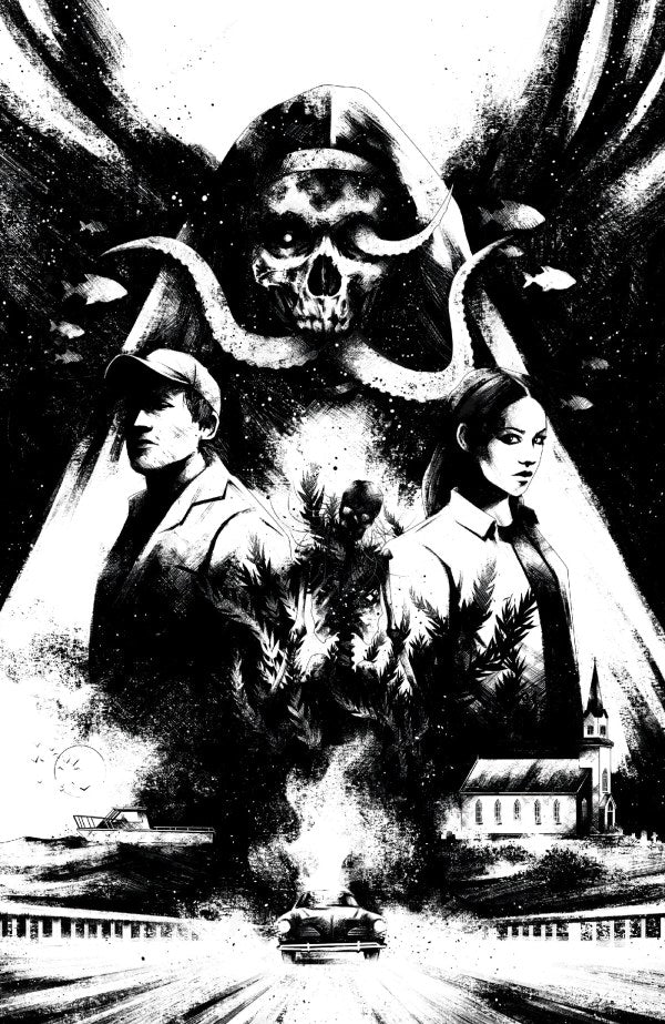 ESTUARY: A GHOST STORY #1 COVER E 1:20 MAAN HOUSE BLACK & WHITE VARIANT