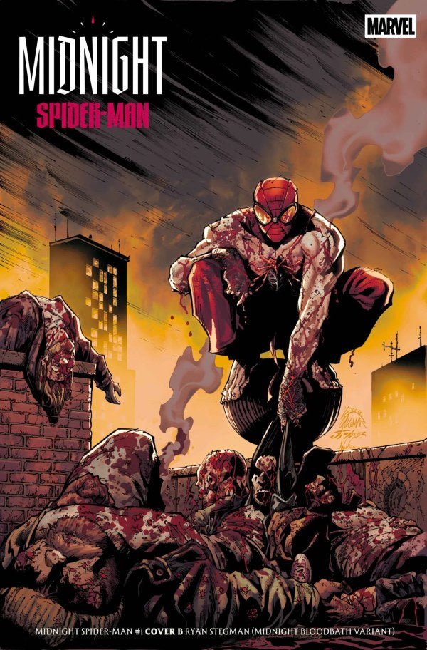 MIDNIGHT SPIDER-MAN #1 COVER B RYAN STEGMAN MIDNIGHT BLOODBATH VARIANT