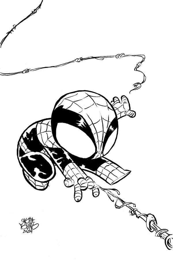 AMAZING SPIDER-MAN #51 SKOTTIE YOUNG'S BIG MARVEL VIRGIN BLACK AND WHITE VARIANT [1:50]