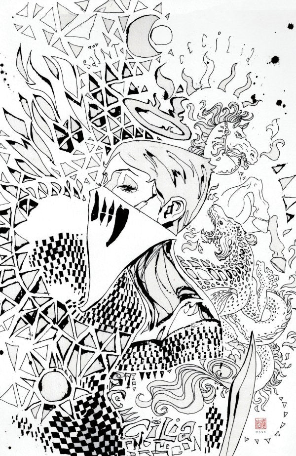 FALL OF THE HOUSE OF SLAUGHTER #1 COVER E 1:20 DAVID MACK BLACK & WHITE VIRGIN VARIANT