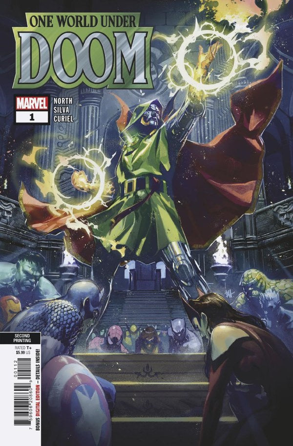 ONE WORLD UNDER DOOM #1 BEN HARVEY 2ND PRINTING VARIANT