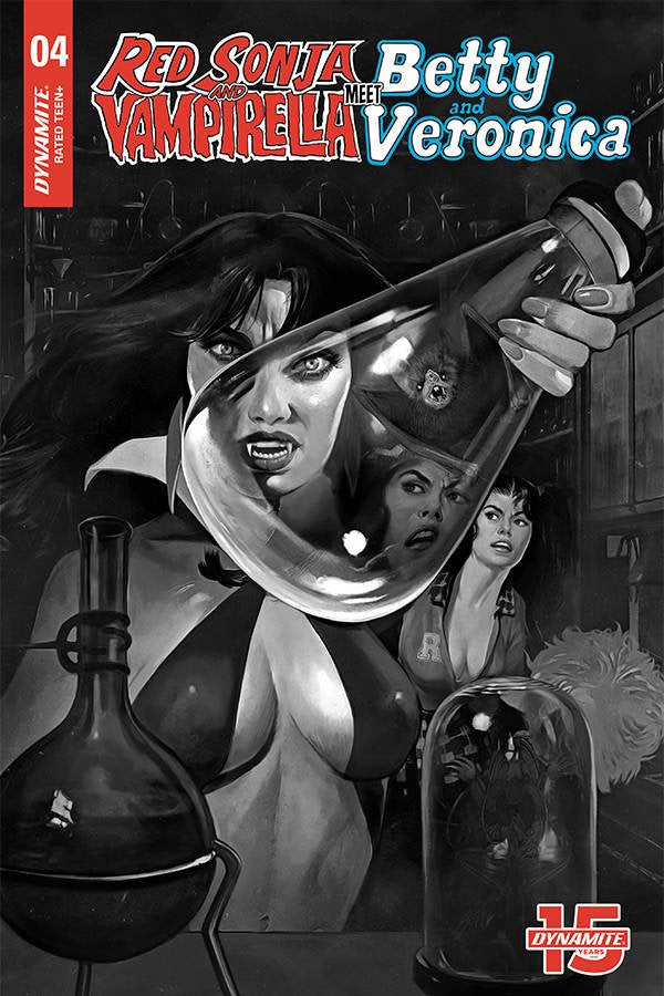 RED SONJA VAMPIRELLA BETTY VERONICA #4 DALTON B&W 1:15 INCENTIVE